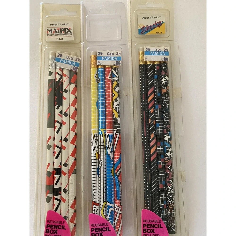 Vintage 1985 Scentex Pencil Classics Matrix Shocks No 2 Pencils 80s Retro 3 Sets